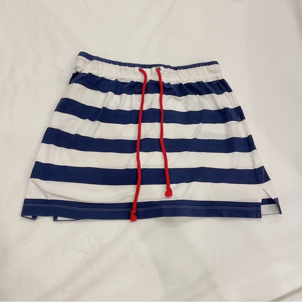 Vineyard Vines Blue and White Striped Mini Skirt